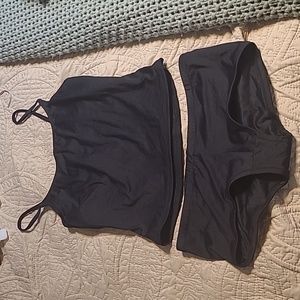 J. Crew Black boy short tankini 10 M
